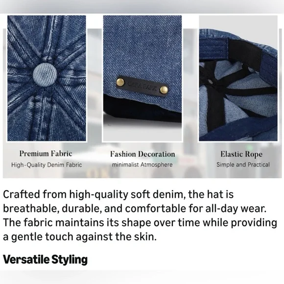 🔥🔥🆕Denim Newsboy Cap - Picture 5 of 6